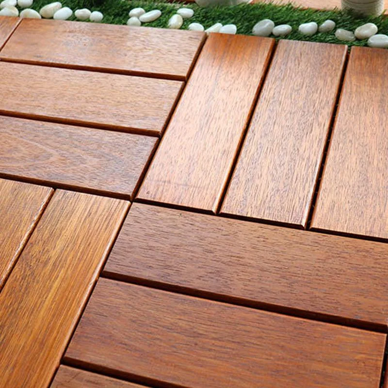 Classic Wood Deck Tiles Interlocking Composite Patio Flooring Tiles -Bathlova