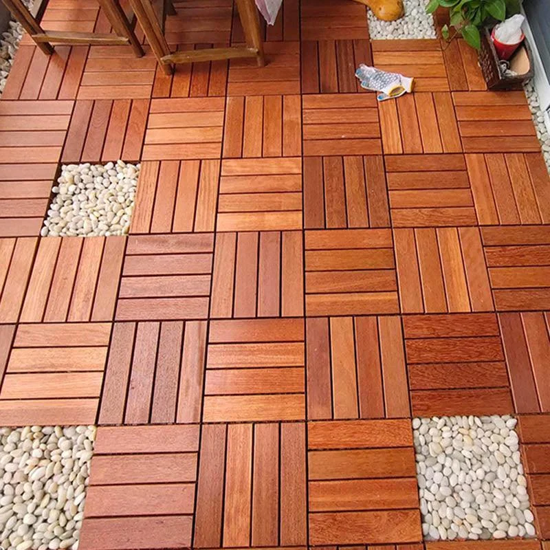 Classical Decking Tiles Natural Wood Waterproof Smooth Outdoor Flooring -Bathlova