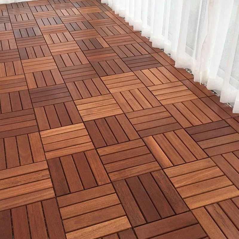 Classical Decking Tiles Natural Wood Waterproof Smooth Outdoor Flooring -Bathlova