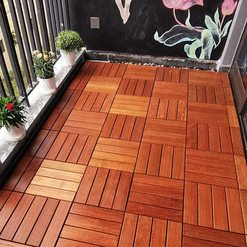 Classical Decking Tiles Natural Wood Waterproof Smooth Outdoor Flooring -Bathlova