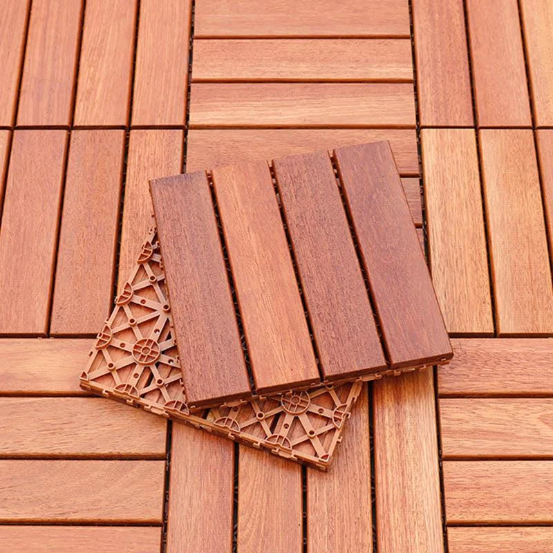 Classical Decking Tiles Natural Wood Waterproof Smooth Outdoor Flooring -Bathlova