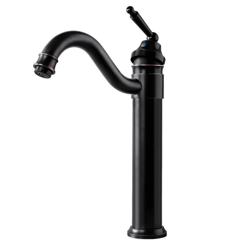 Classical Design Vessel Bathroom Tap in Antique Black Finish -Bathlova