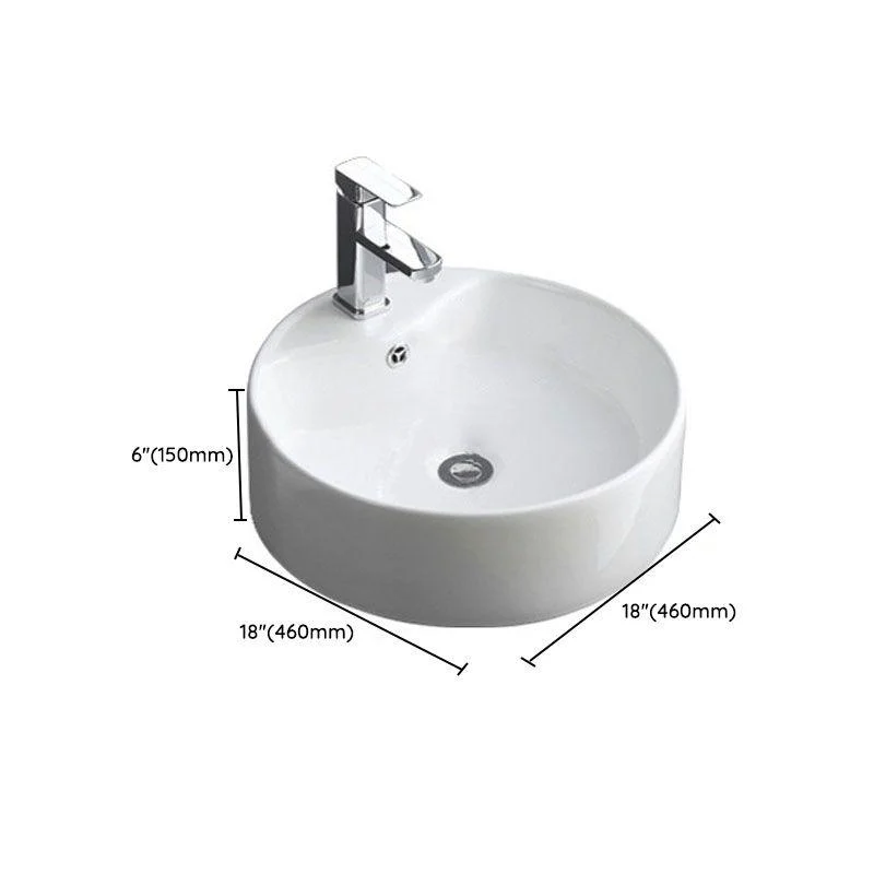 Classical White Bathroom Sink Porcelain Trough Bathroom Sink -Bathlova