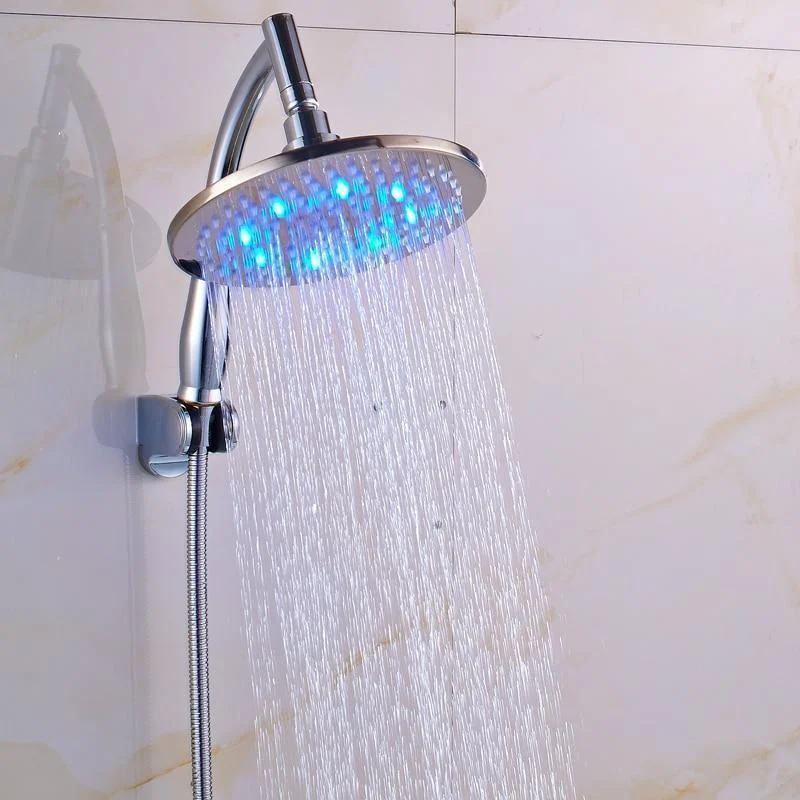 Color Changing LED Lights Shower Head and Shower Hose with Bracket -Bathlova