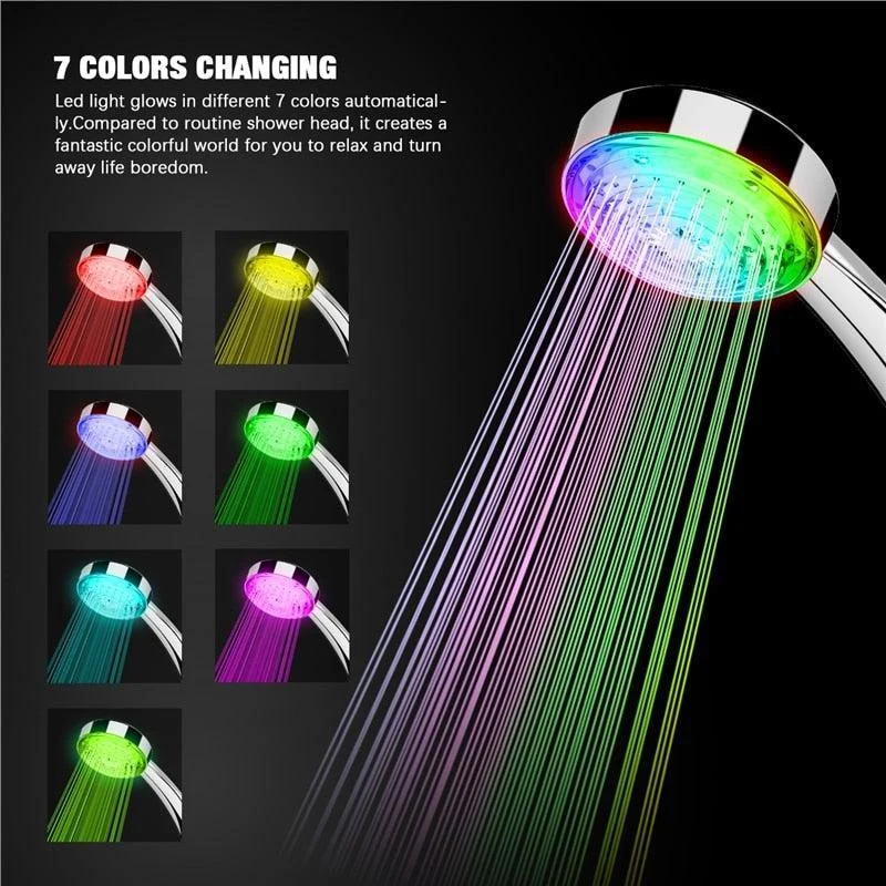 Color Changing Shower Head Led Light Glowing Automatic Color Changing -Bathlova
