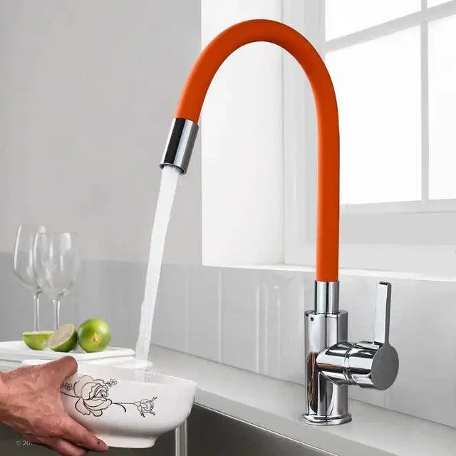 Colorful Flexible Neck Kitchen Sink Tap Kitchen Mixer Tap -Bathlova