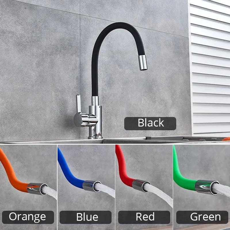 Colorful Flexible Neck Kitchen Sink Tap Kitchen Mixer Tap -Bathlova