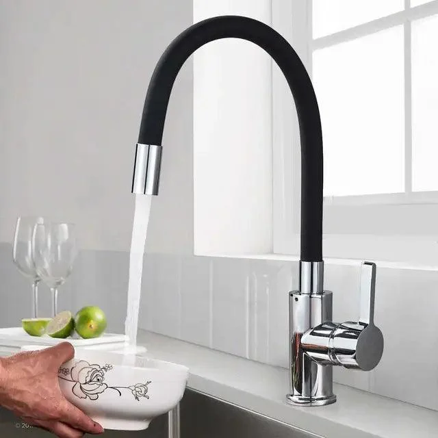 Colorful Flexible Neck Kitchen Sink Tap Kitchen Mixer Tap -Bathlova