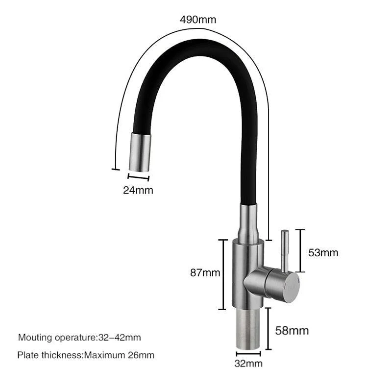 Colorful Hose Stainless Steel Kitchen Tap Kitchen Mixer Tap Tap -Bathlova