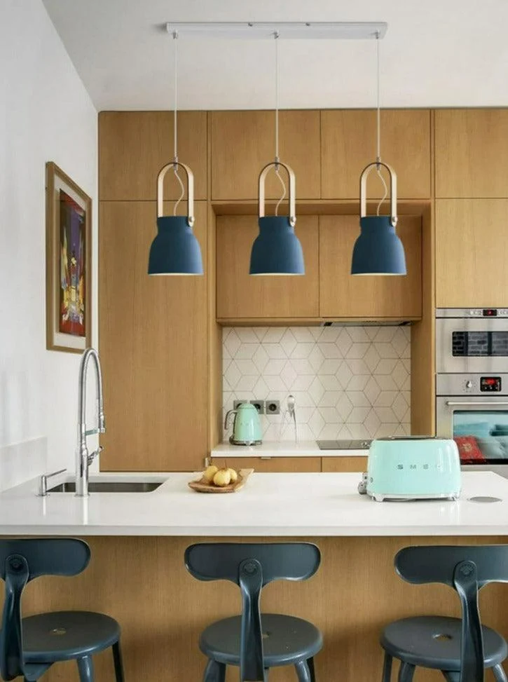 Colorful Modern Nordic Wood Pendant Lights -Bathlova