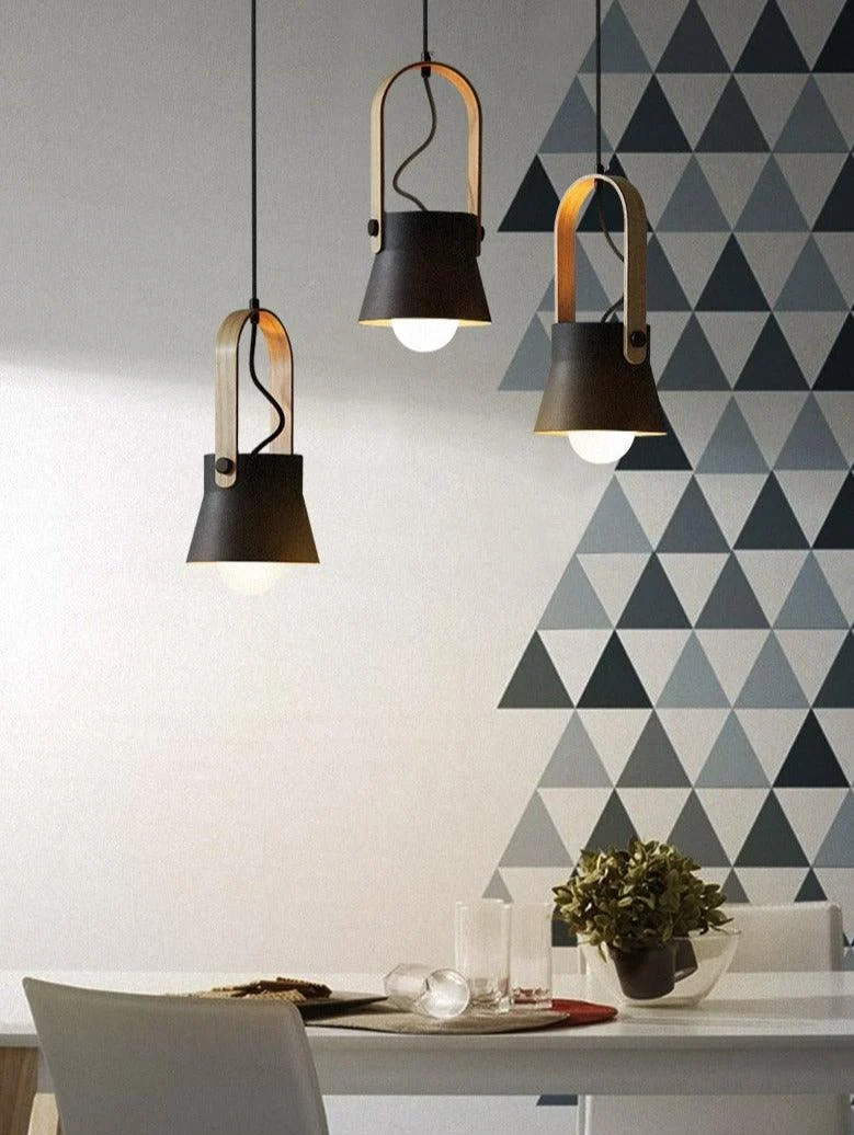 Colorful Modern Nordic Wood Pendant Lights -Bathlova