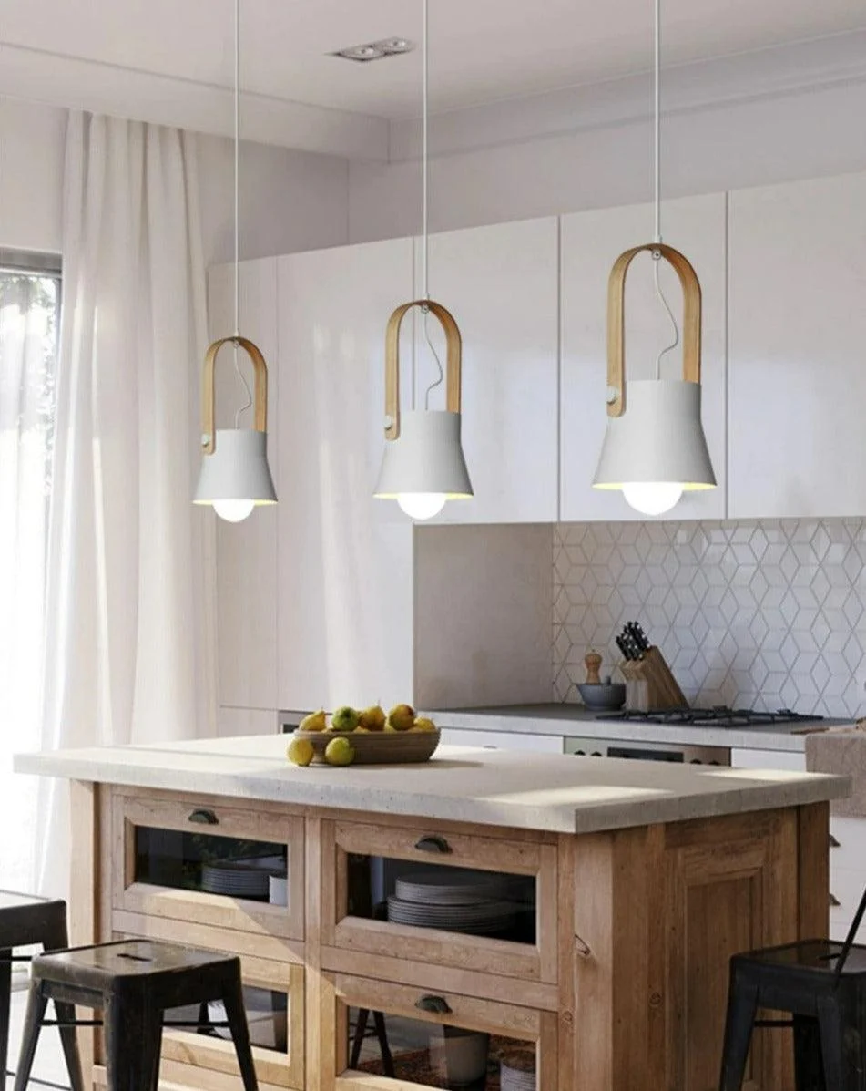 Colorful Modern Nordic Wood Pendant Lights -Bathlova