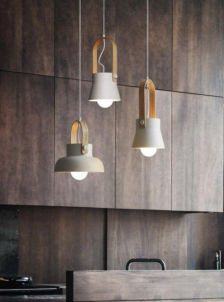 Colorful Modern Nordic Wood Pendant Lights -Bathlova