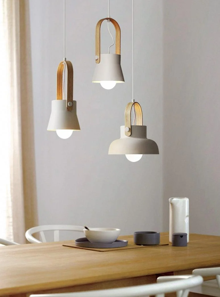 Colorful Modern Nordic Wood Pendant Lights -Bathlova