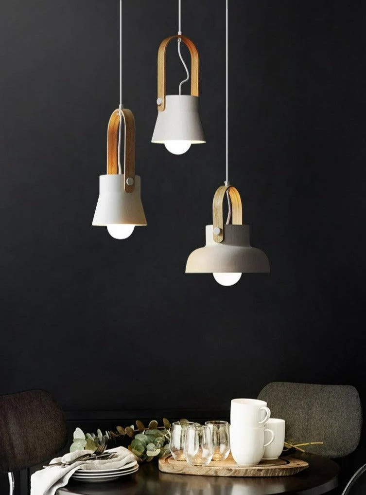 Colorful Modern Nordic Wood Pendant Lights -Bathlova