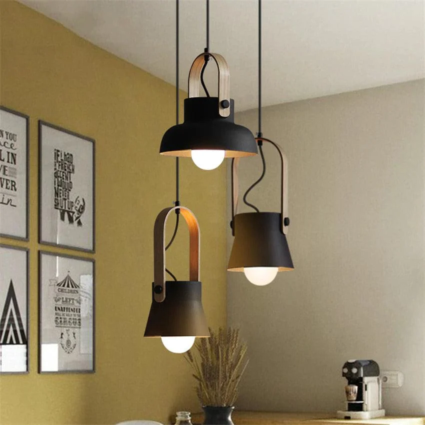 Colorful Modern Nordic Wood Pendant Lights -Bathlova