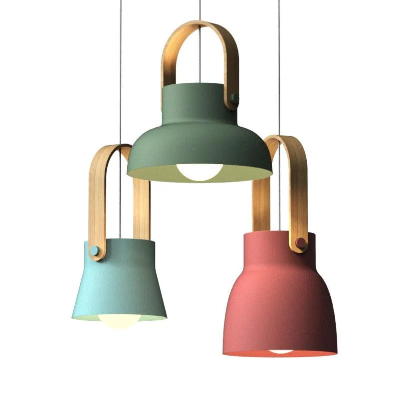 Colorful Modern Nordic Wood Pendant Lights -Bathlova