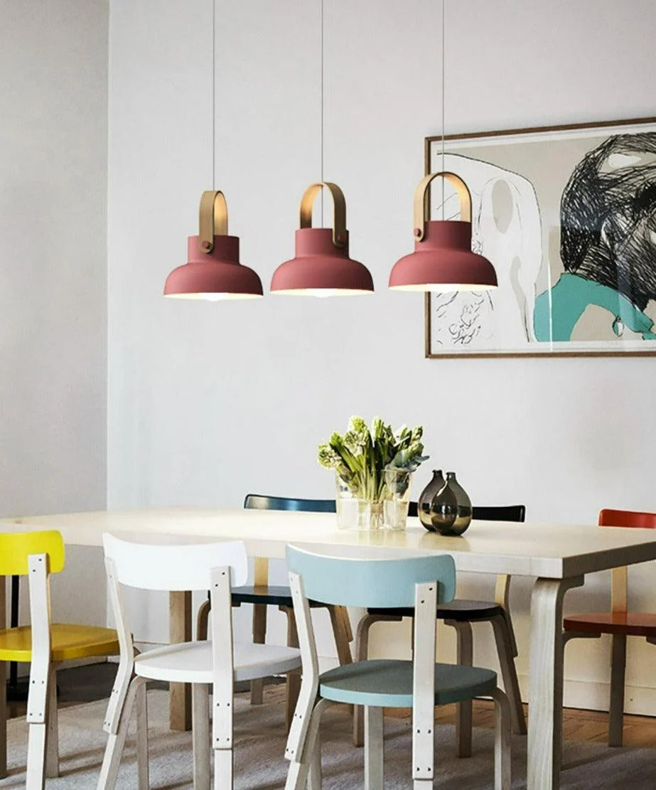 Colorful Modern Nordic Wood Pendant Lights -Bathlova