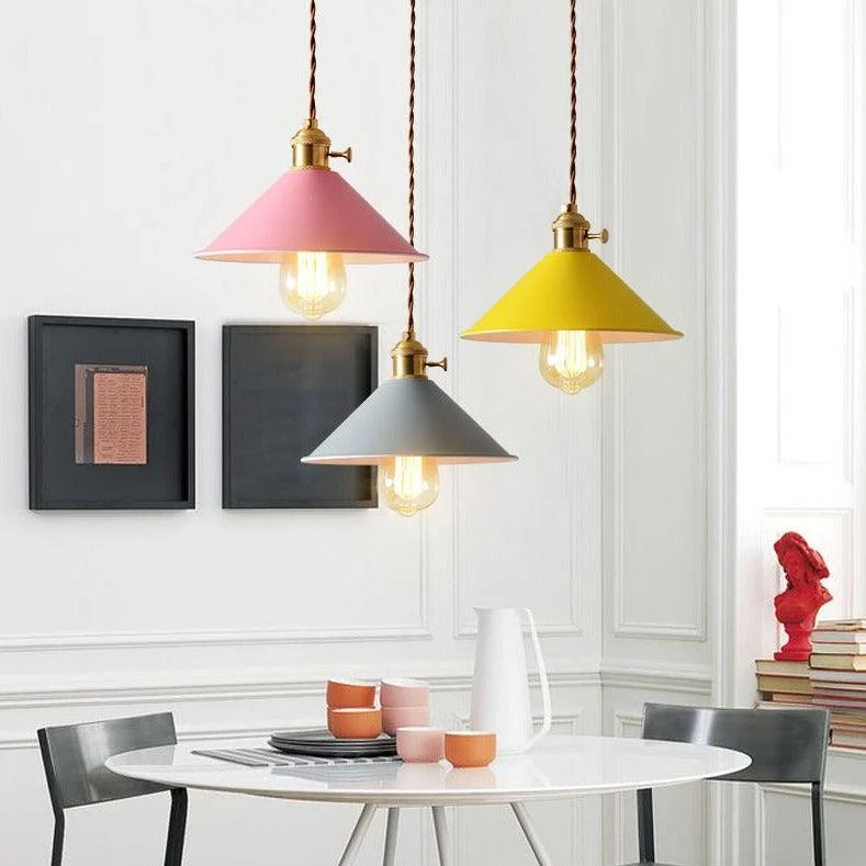 Colorful Retro Plated Pendant Lights -Bathlova