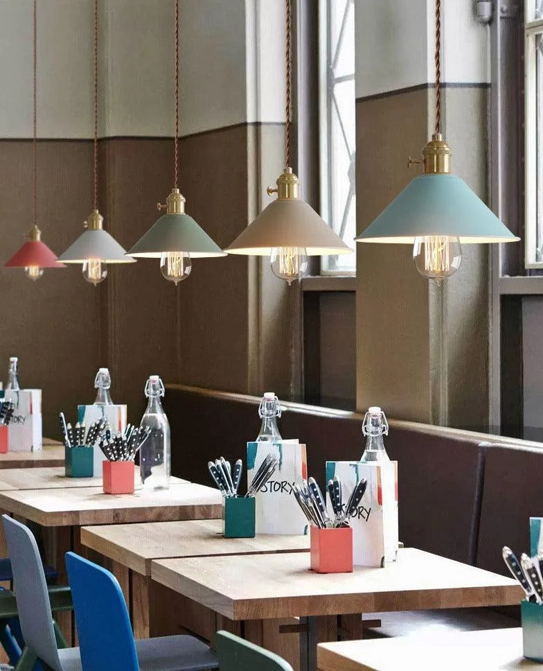 Colorful Retro Plated Pendant Lights -Bathlova