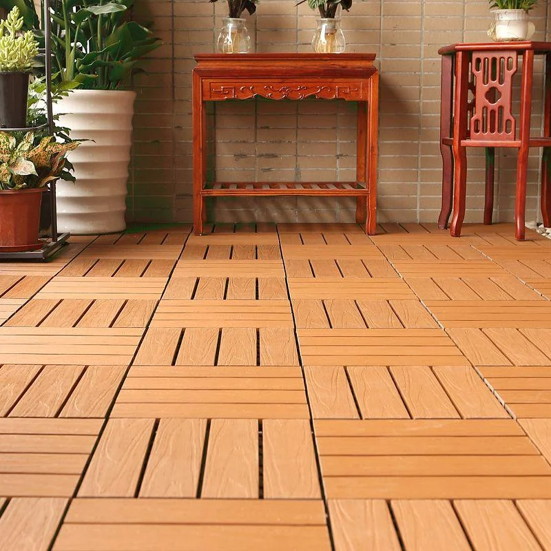 Composite Deck Tile Solid Color Water Resistant Patio Flooring Tile -Bathlova