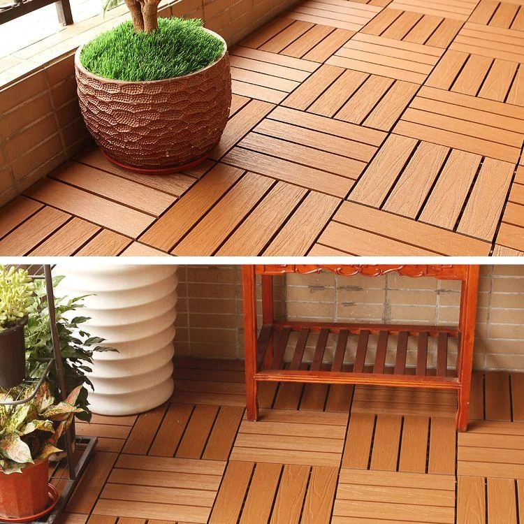 Composite Deck Tile Solid Color Water Resistant Patio Flooring Tile -Bathlova