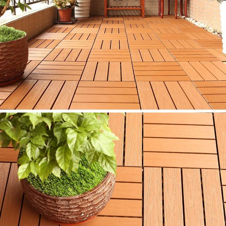 Composite Deck Tile Solid Color Water Resistant Patio Flooring Tile -Bathlova