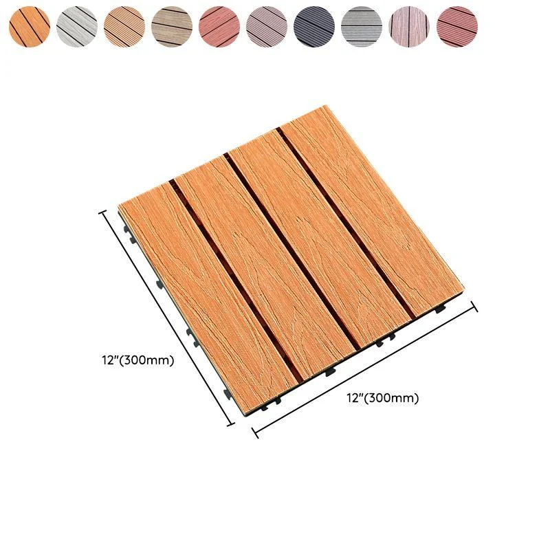 Composite Deck Tile Solid Color Water Resistant Patio Flooring Tile -Bathlova