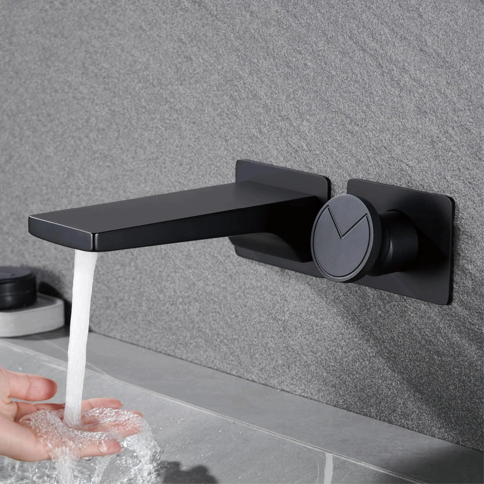 Concealed Tap Wall-mounted Design 2-hole Single Handle Basin Tap -Bathlova