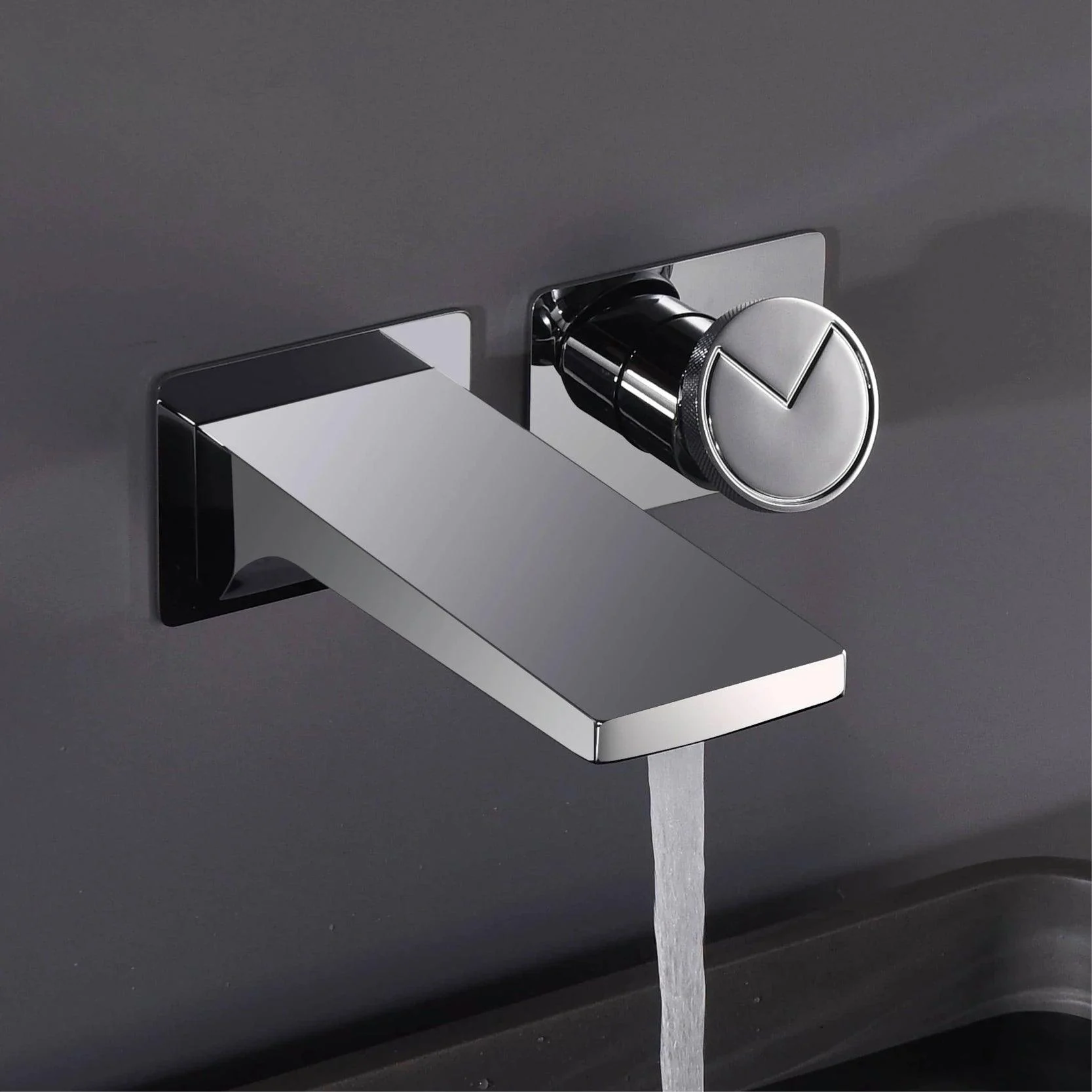 Concealed Tap Wall-mounted Design 2-hole Single Handle Basin Tap -Bathlova