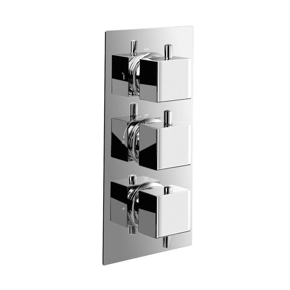 Concealed Thermostatic Mixer Control Valve with Three Handle Shower -Bathlova