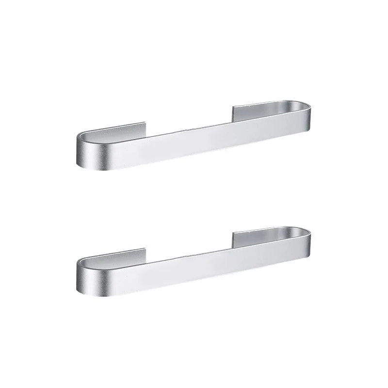 Contemporary 2-Piece Bathroom Accessory Set Aluminum Stainless Towel Bar -Bathlova