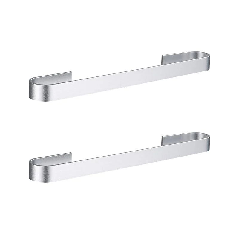 Contemporary 2-Piece Bathroom Accessory Set Aluminum Stainless Towel Bar -Bathlova