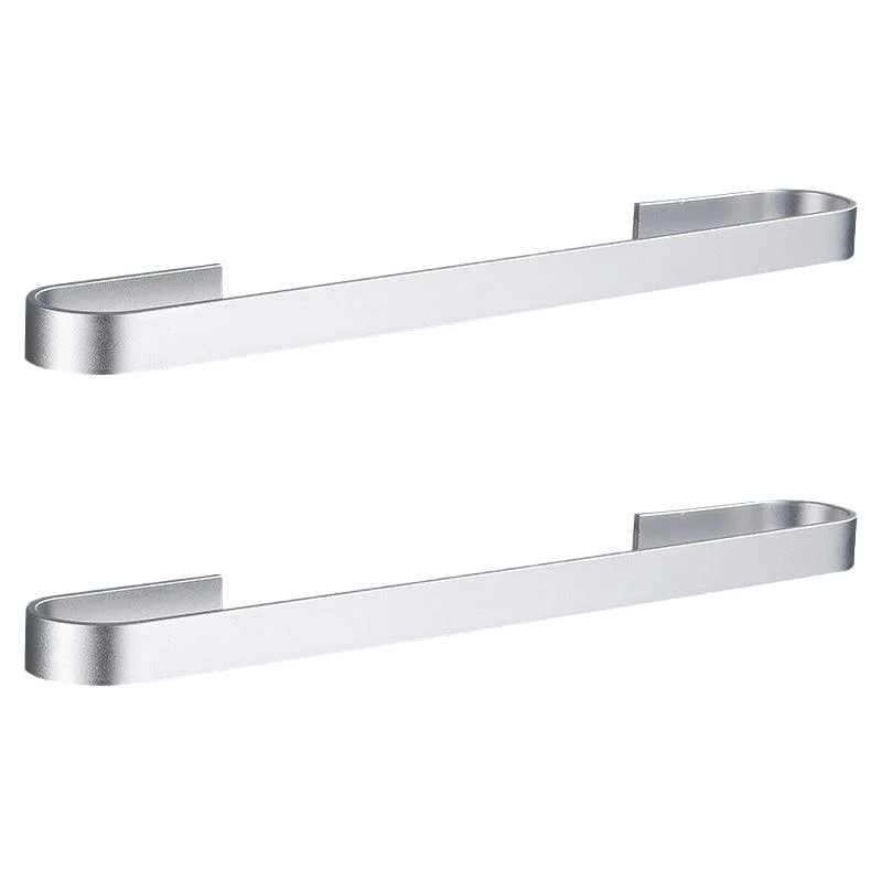 Contemporary 2-Piece Bathroom Accessory Set Aluminum Stainless Towel Bar -Bathlova