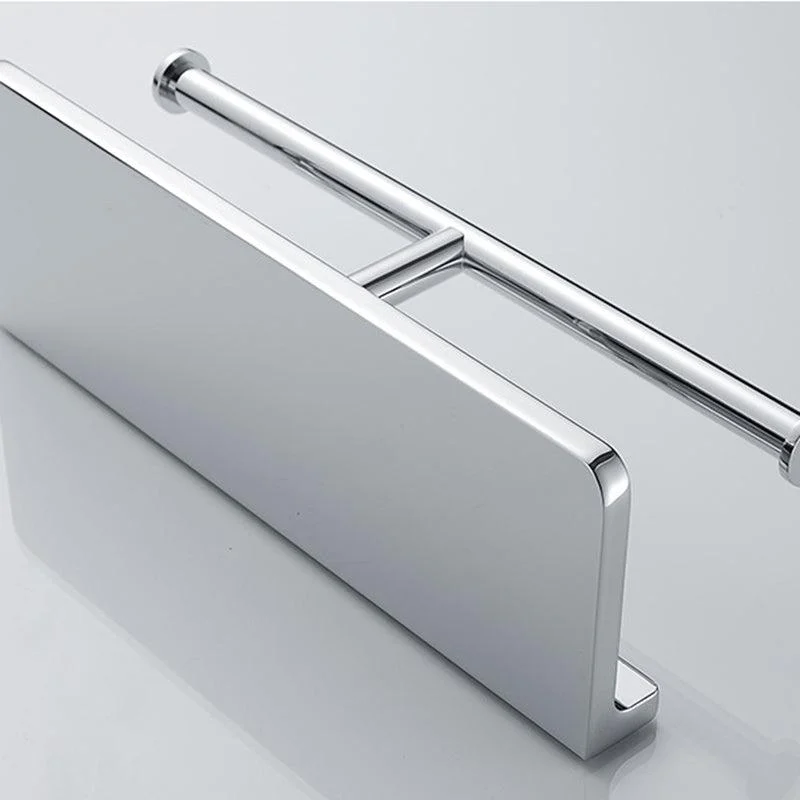 Contemporary 2-Piece Bathroom Set in Stainless Steel Polished Chrome Paper Holder -Bathlova