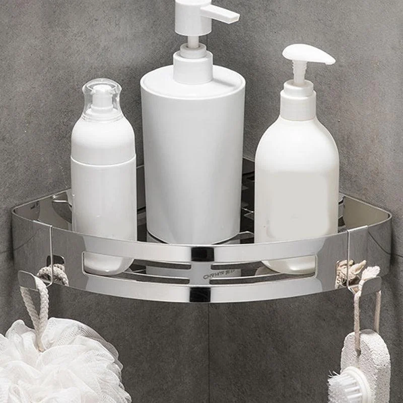 Contemporary 2/3-Piece Bathroom Accessory Set Geometric Bath Shelf in Stainless Steel -Bathlova