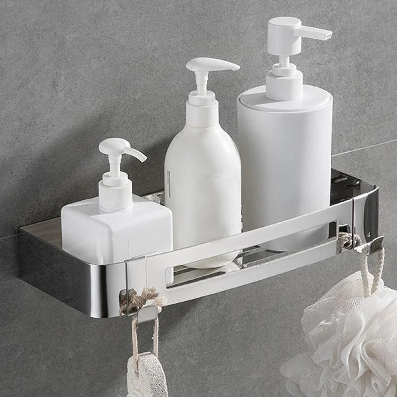 Contemporary 2/3-Piece Bathroom Accessory Set Geometric Bath Shelf in Stainless Steel -Bathlova