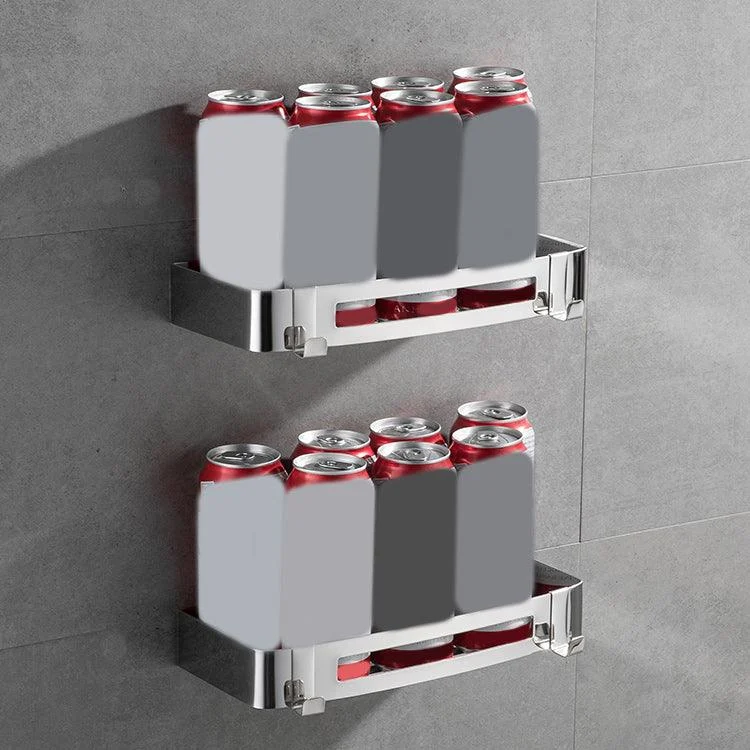 Contemporary 2/3-Piece Bathroom Accessory Set Geometric Bath Shelf in Stainless Steel -Bathlova