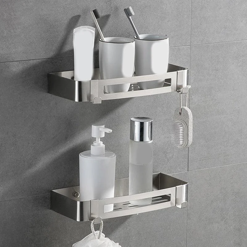 Contemporary 2/3-Piece Bathroom Accessory Set Geometric Bath Shelf in Stainless Steel -Bathlova