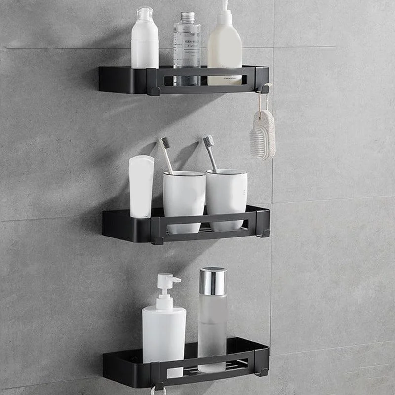 Contemporary 2/3-Piece Bathroom Accessory Set Geometric Bath Shelf in Stainless Steel -Bathlova