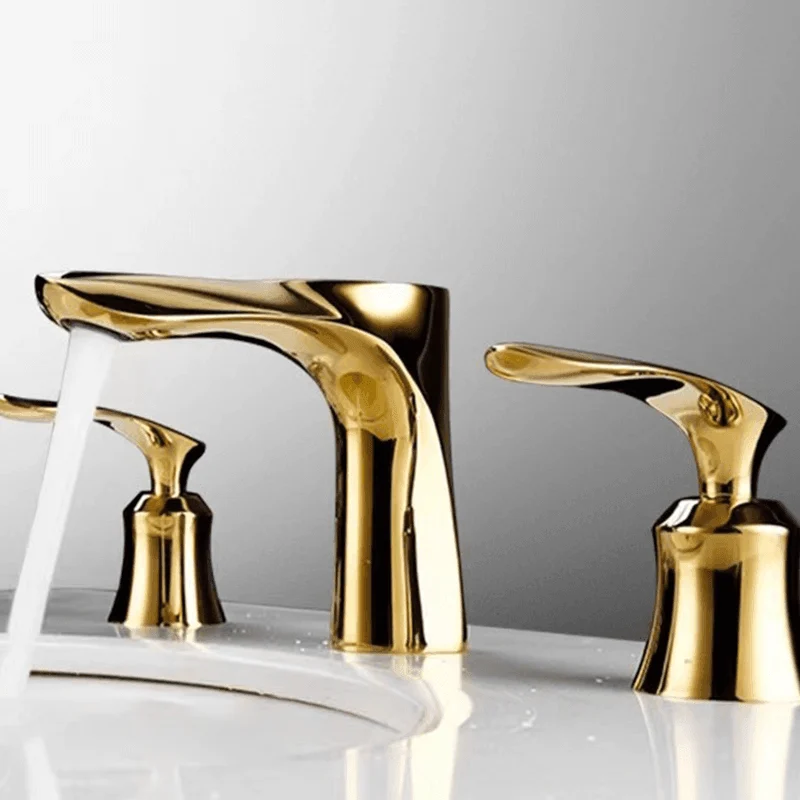 Contemporary 3-Hole Widespread Bathroom Sink Tap -Bathlova