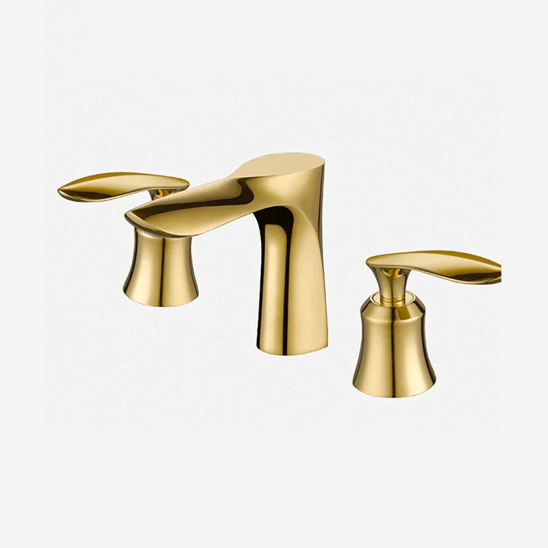 Contemporary 3-Hole Widespread Bathroom Sink Tap -Bathlova