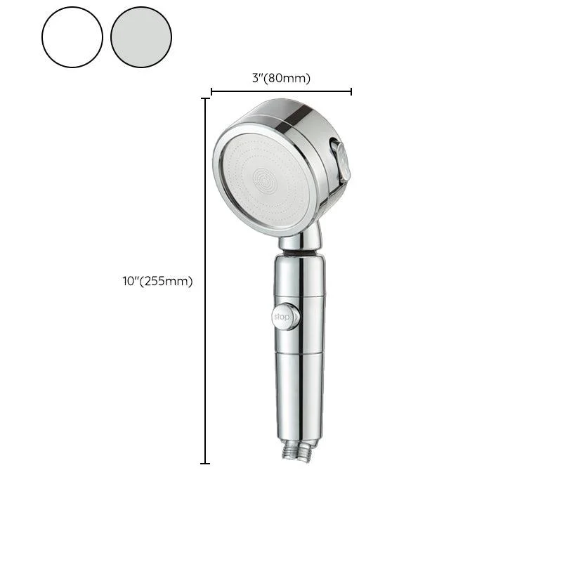 Contemporary 3 Sprays Showerhead Adjustable Spray Pattern Swivel Round Hand Shower -Bathlova