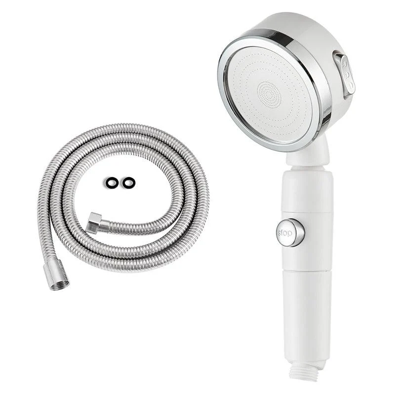 Contemporary 3 Sprays Showerhead Adjustable Spray Pattern Swivel Round Hand Shower -Bathlova