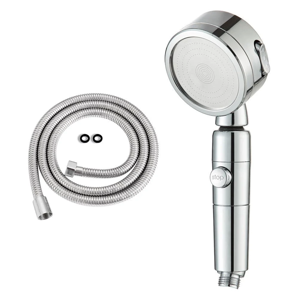 Contemporary 3 Sprays Showerhead Adjustable Spray Pattern Swivel Round Hand Shower -Bathlova