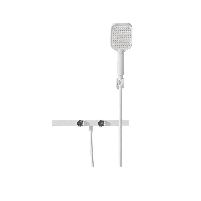 Contemporary Adjustable Spray Pattern Wall Mounted Shower Head Combo -Bathlova