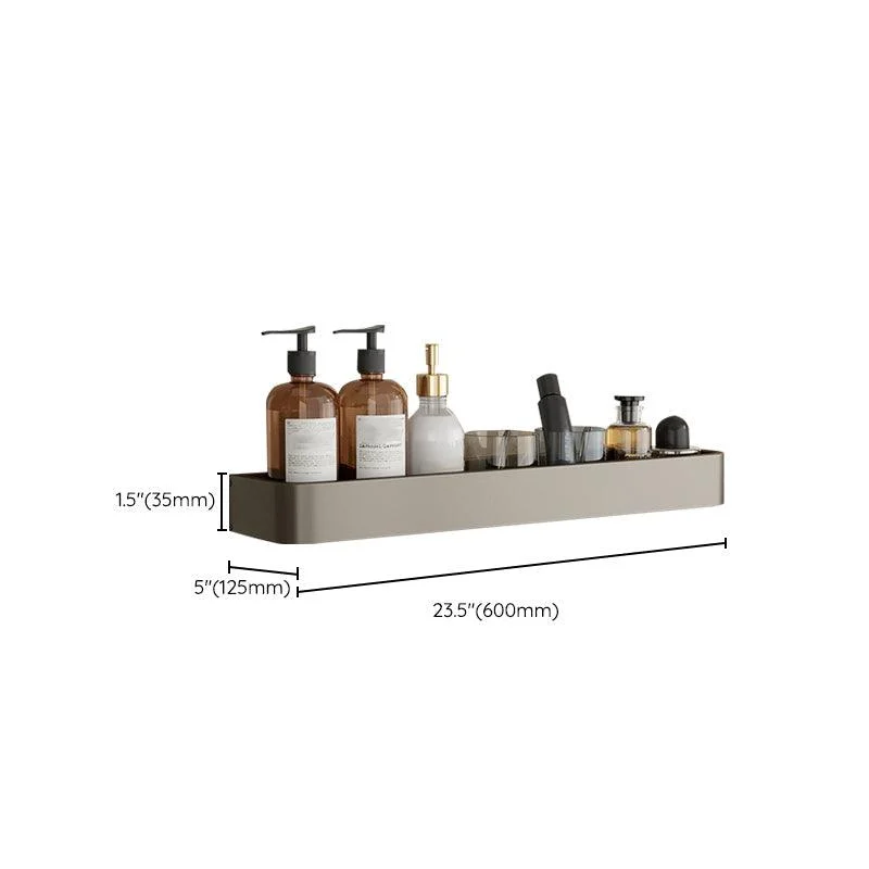 Contemporary Aluminum Bathroom Accessory Set Gray Bath Shelf -Bathlova