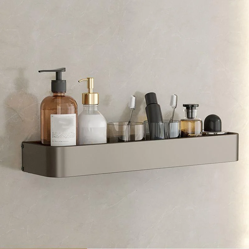 Contemporary Aluminum Bathroom Accessory Set Gray Bath Shelf -Bathlova