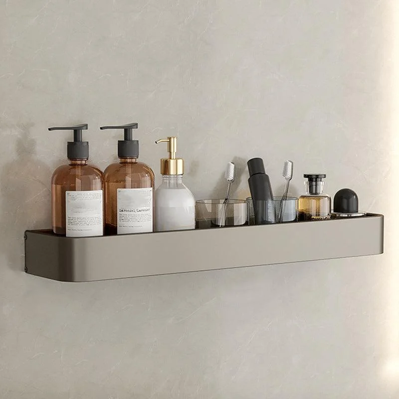 Contemporary Aluminum Bathroom Accessory Set Gray Bath Shelf -Bathlova