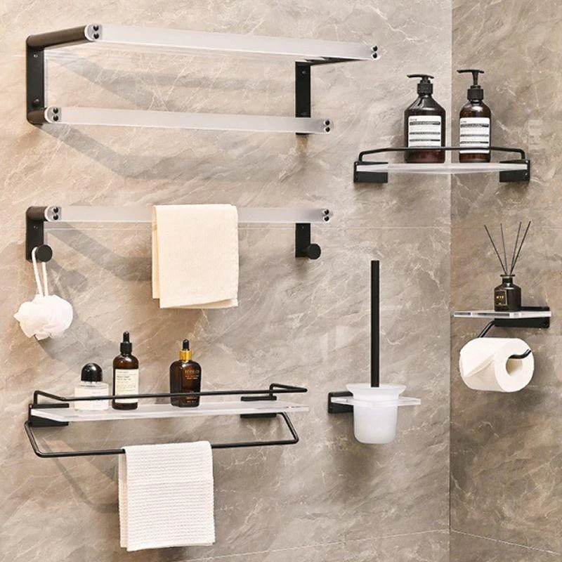 Contemporary Aluminum& Acrylic Bath Hardware Set Bathroom Accessory Kit -Bathlova